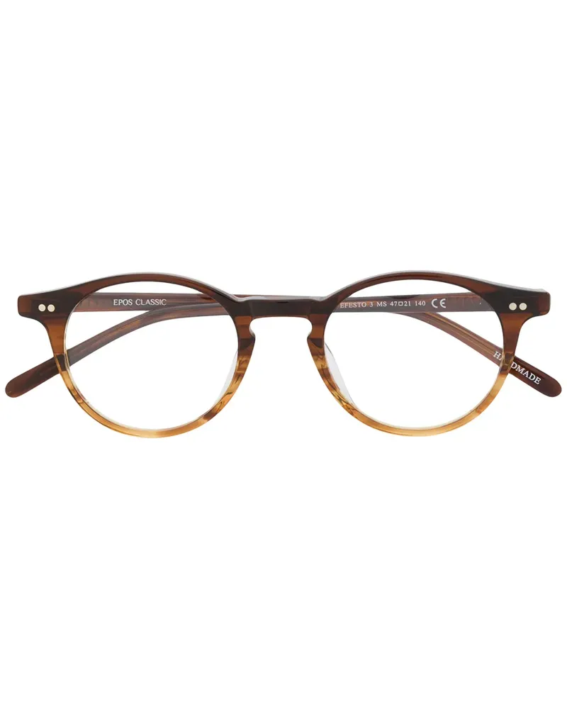 EPOS Brille mit rundem Gestell - Braun Braun