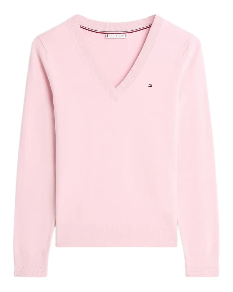 Tommy Hilfiger Pullover mit V-Ausschnitt - Rosa Rosa