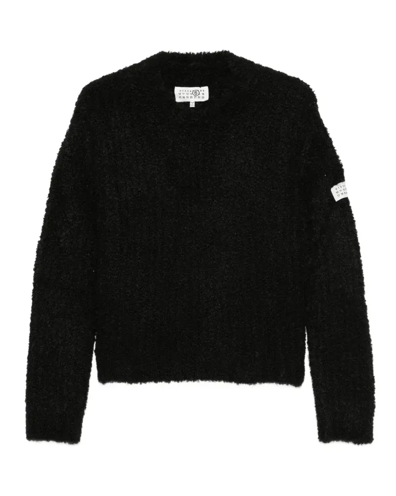 Maison Margiela Pullover mit Logo-Patch - Schwarz Schwarz