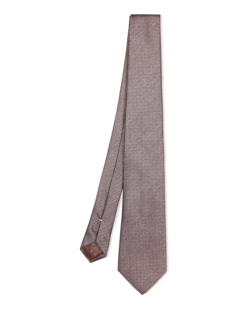 Canali Geometrisch gemusterte Krawatte - Grau Grau