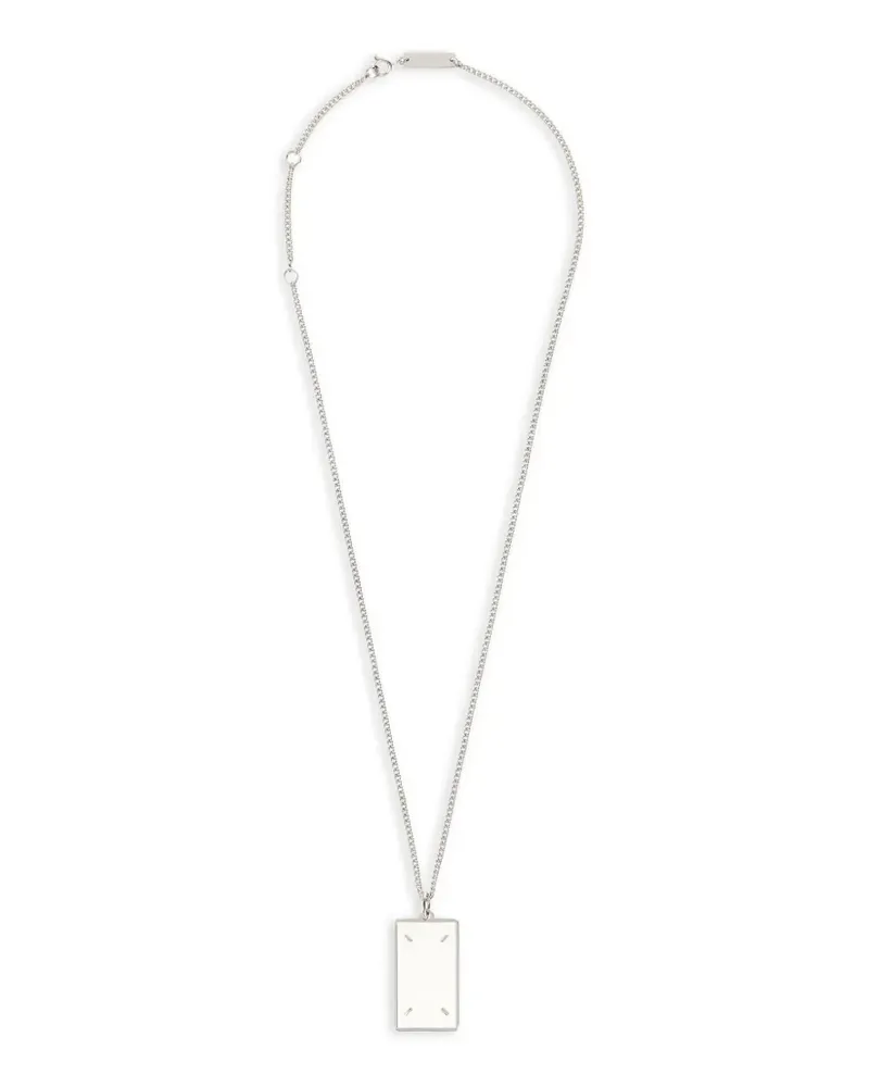 Maison Margiela four-stitches pendant necklace - Silber Silber