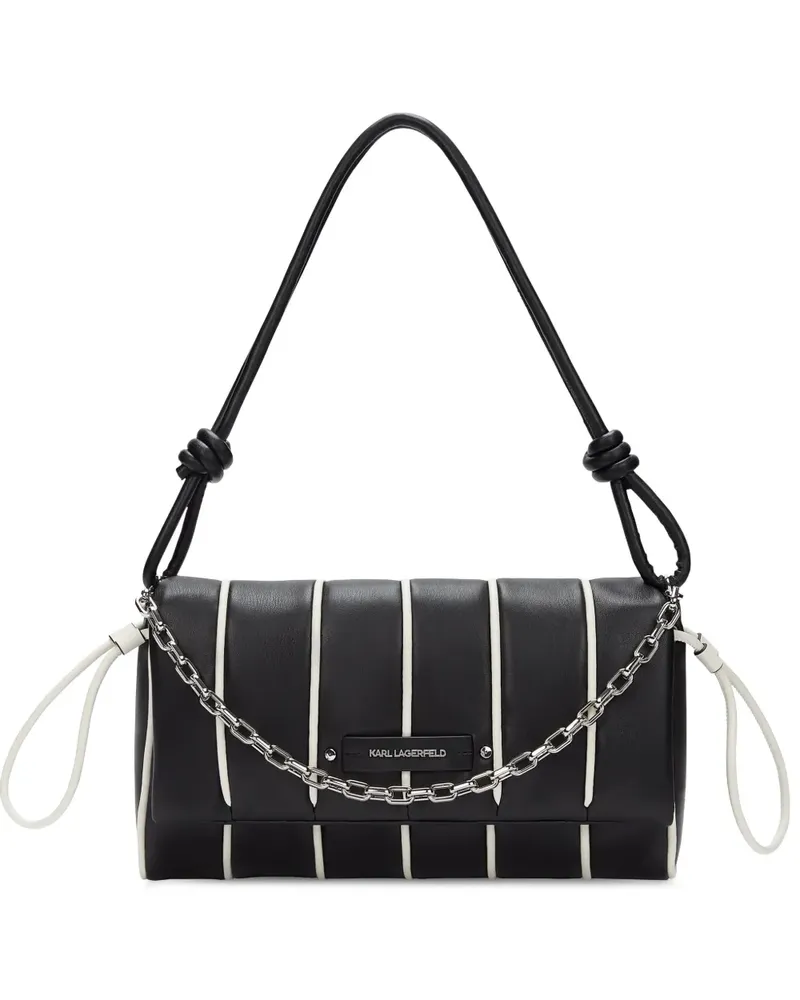 Karl Lagerfeld K/Axis Schultertasche mit Kontrastpaspelierung - Schwarz Schwarz