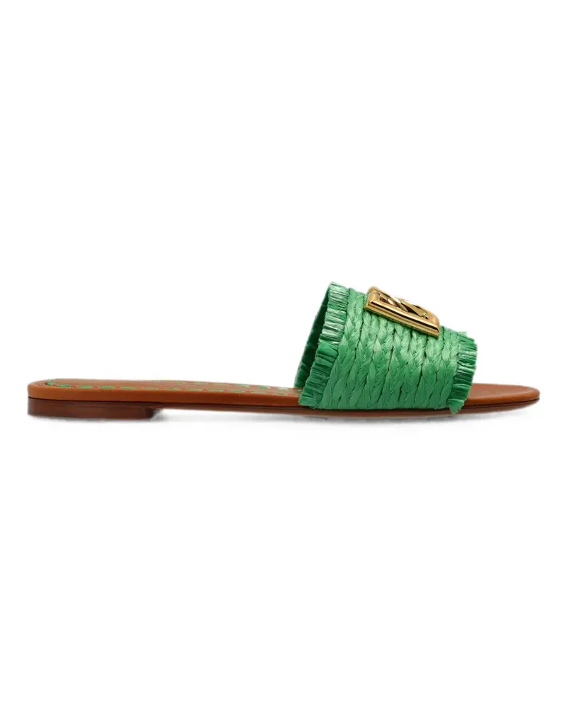 Dolce & Gabbana Sandalen mit Logo-Schild - Grün Grün