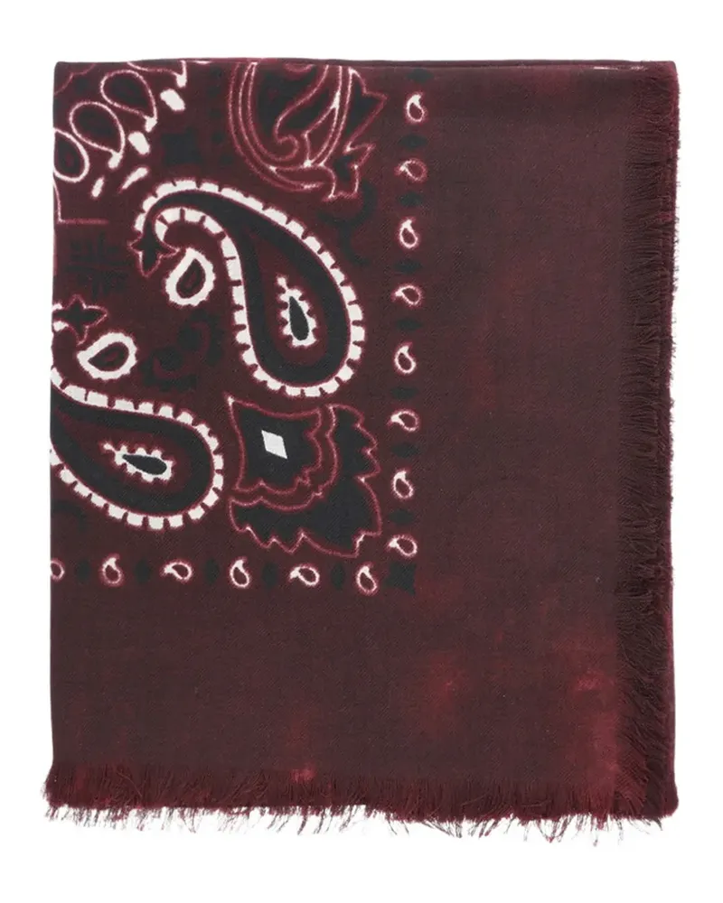 Destin Jil Quapo paisley-print frayed scarf - Rot Rot