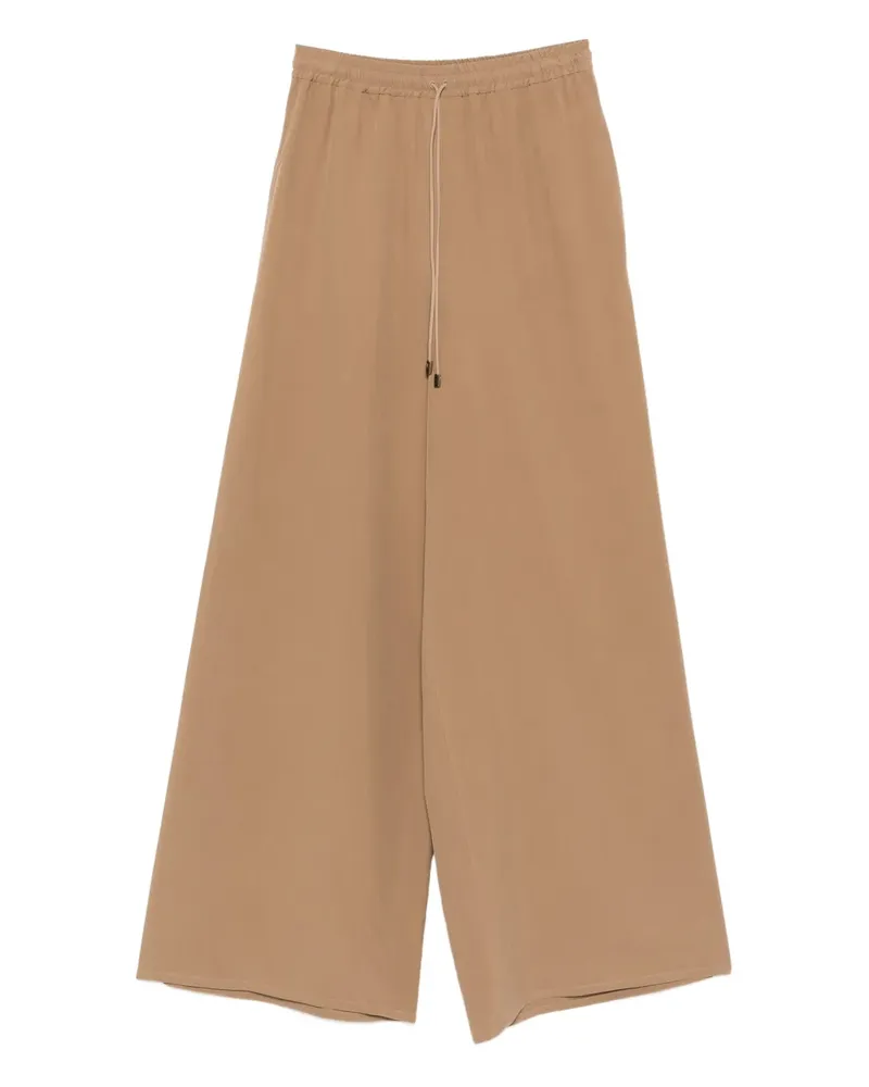 Max Mara Palazzohose mit Kordelzug - Braun Braun