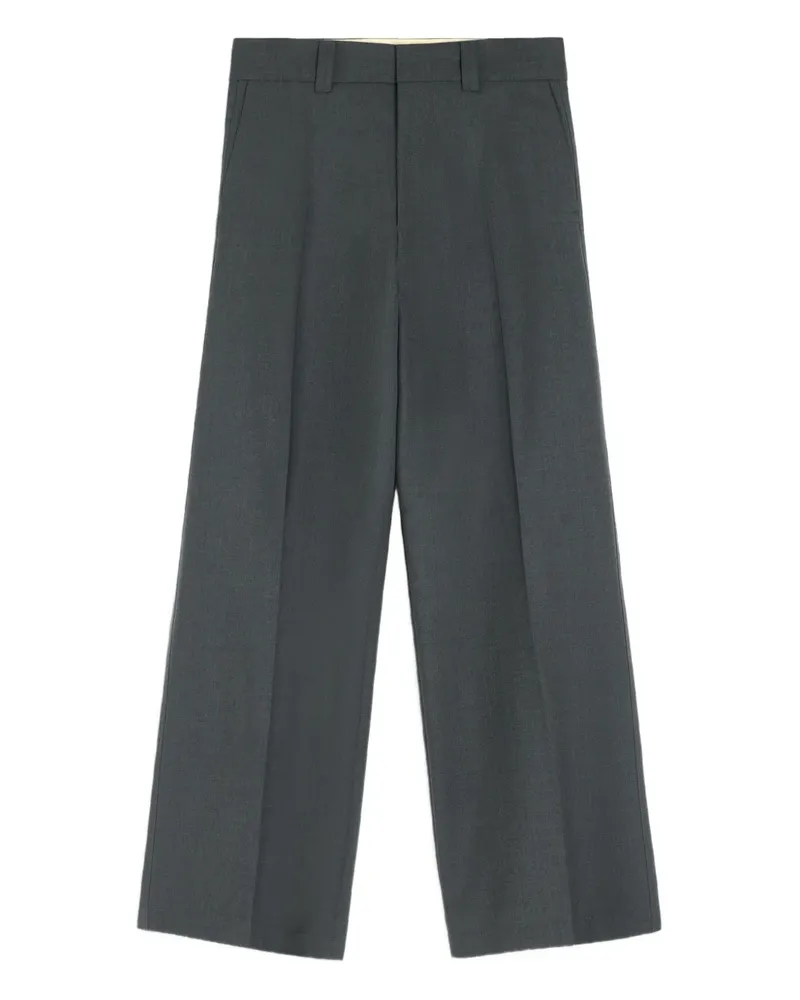 Christophe Lemaire Twill-Hose mit Bundfalten - Grau Grau