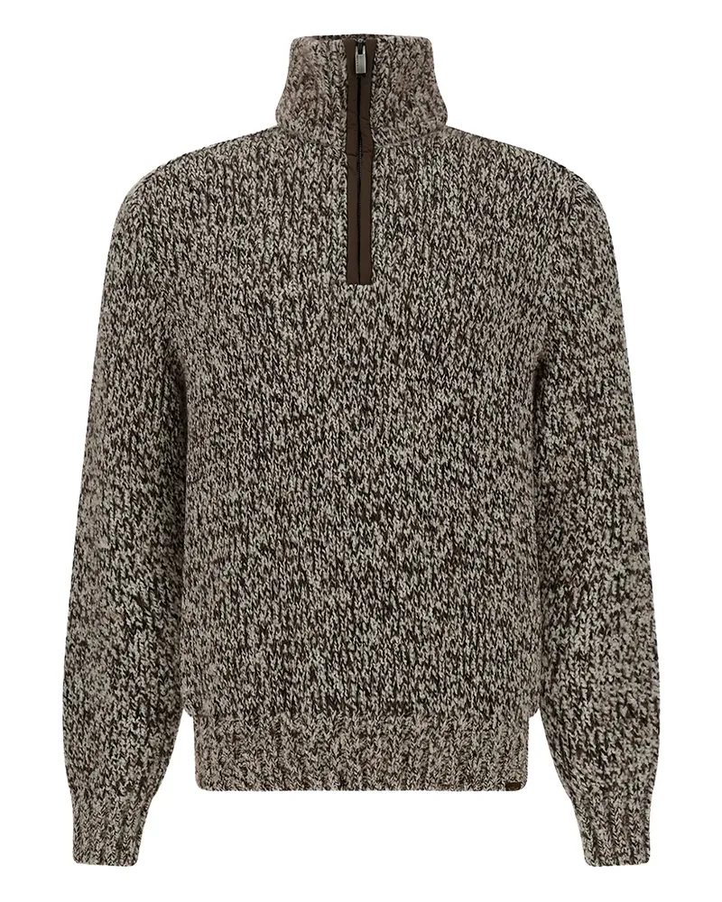 Paul & Shark Pullover mit Reißverschluss - Braun Braun