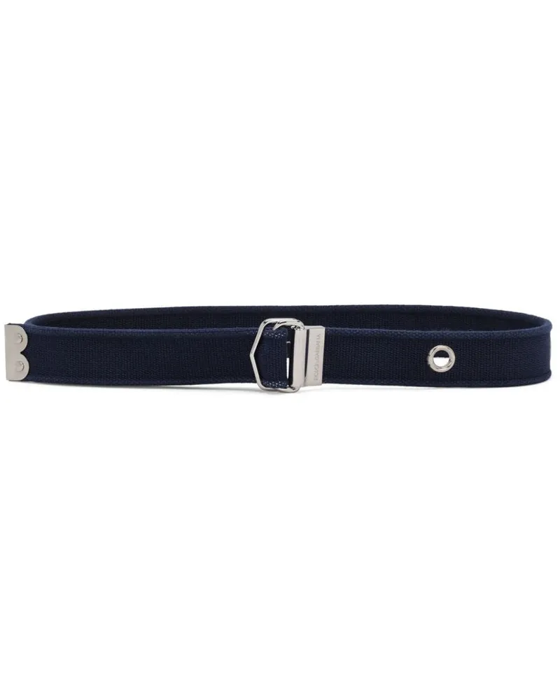 Dolce & Gabbana Gürtel mit Logo-Print - Blau Blau