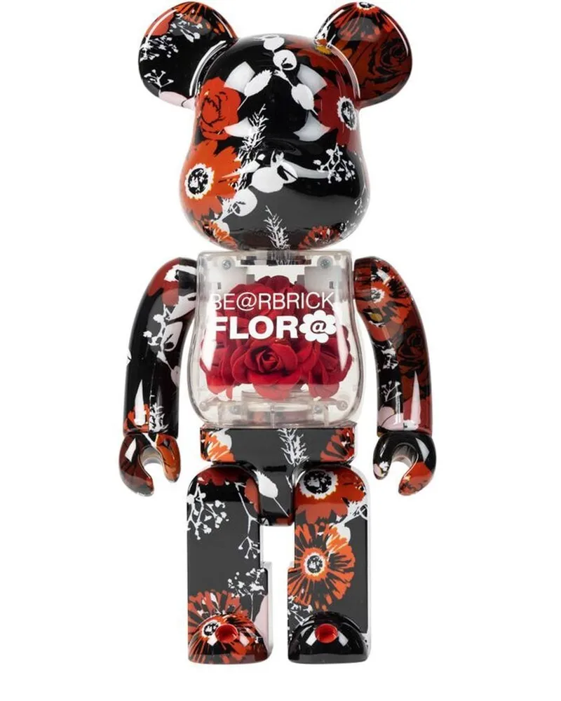 Medicom Toy x Mames Flor@ BE@RBRICK 400% Figur Rot