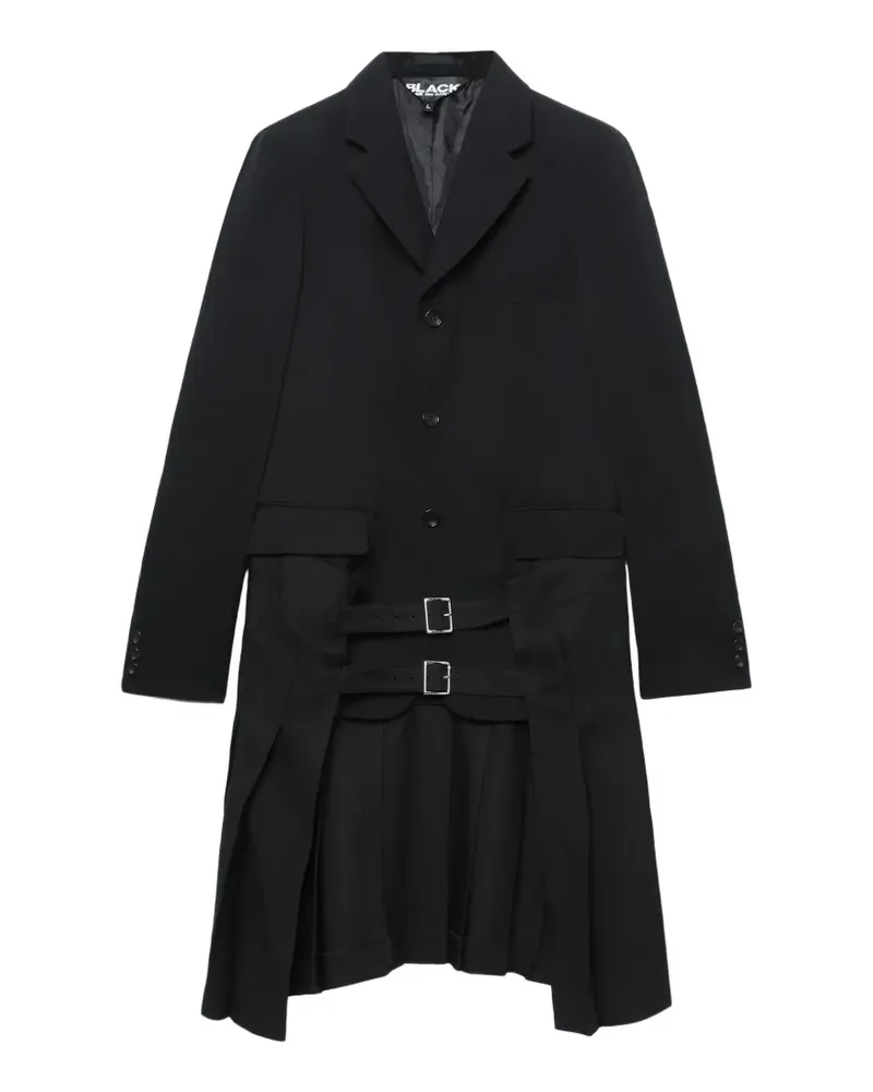 Comme des Garçons Faltenmantel mit Schnalle - Schwarz Schwarz