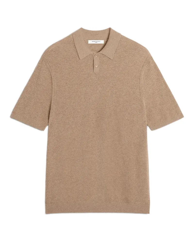 Kitsuné texture polo shirt - Nude Nude