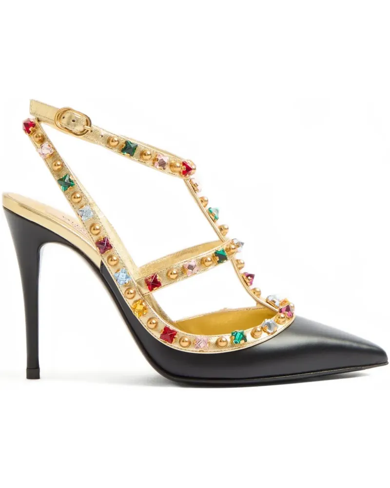 Valentino Garavani Verzierte Rockstud Pumps 100mm - Schwarz Schwarz