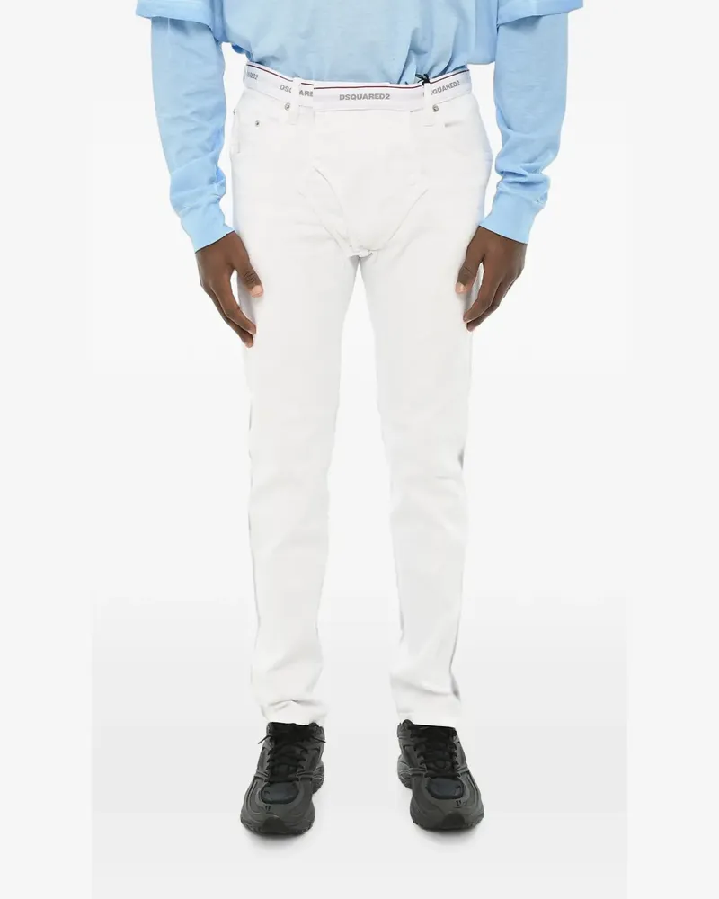 Dsquared2 Jeans mit elastischem Bund - Weiß Weiß