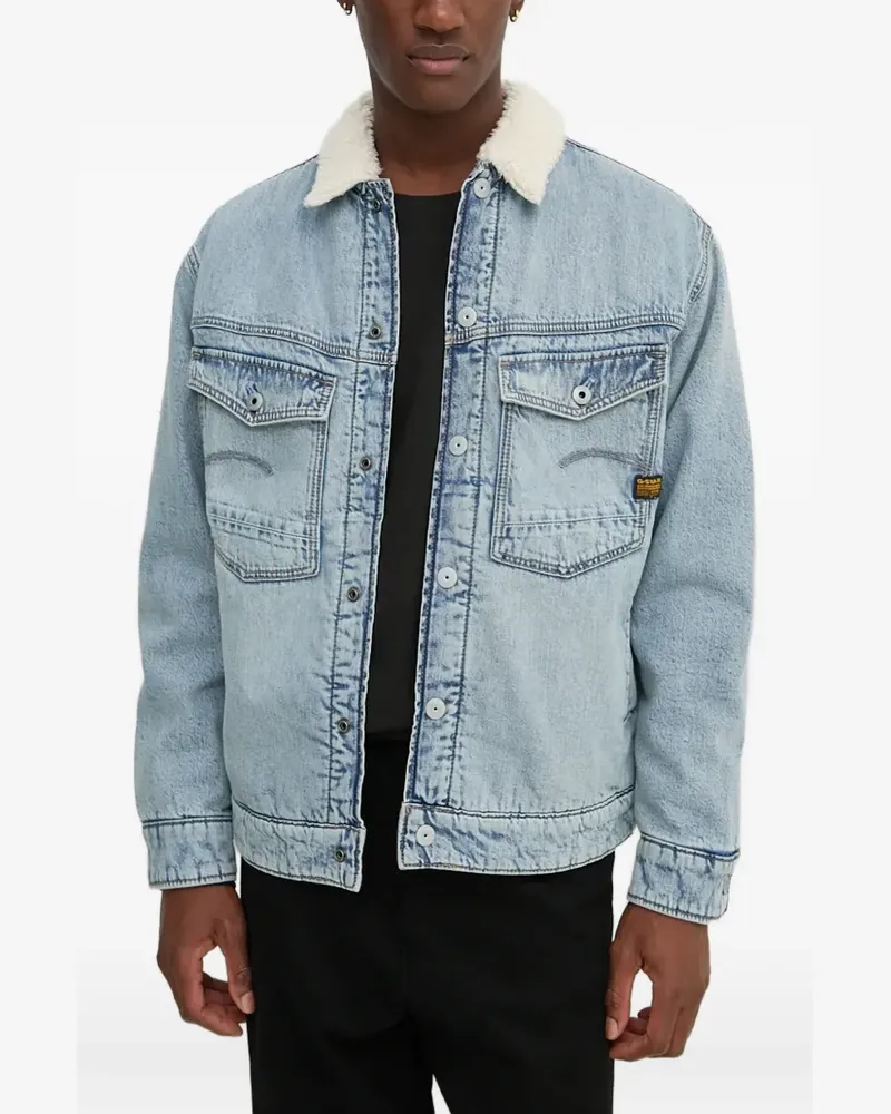 G-STAR RAW patch-pocket collared jacket - Blau Blau