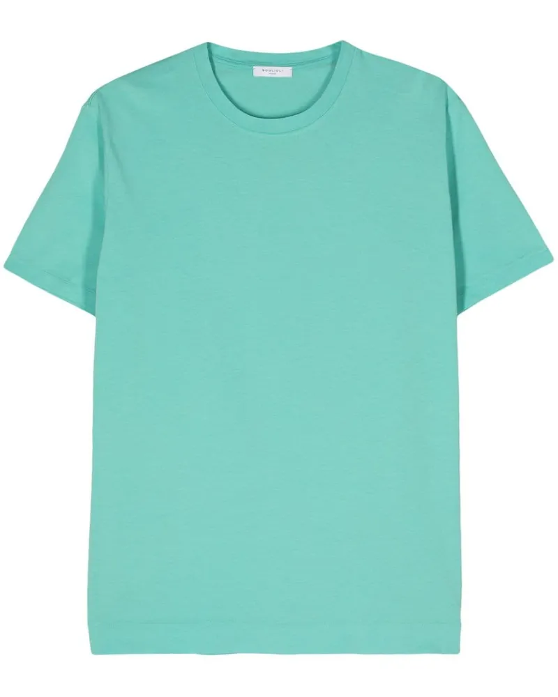 Boglioli T-Shirt aus Baumwolljersey - Blau Blau