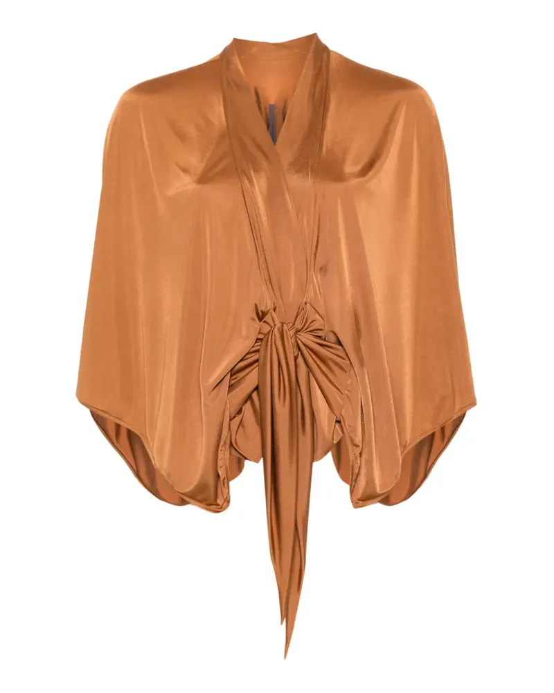 Rick Owens Lilies Bluse mit Knoten - Braun Braun