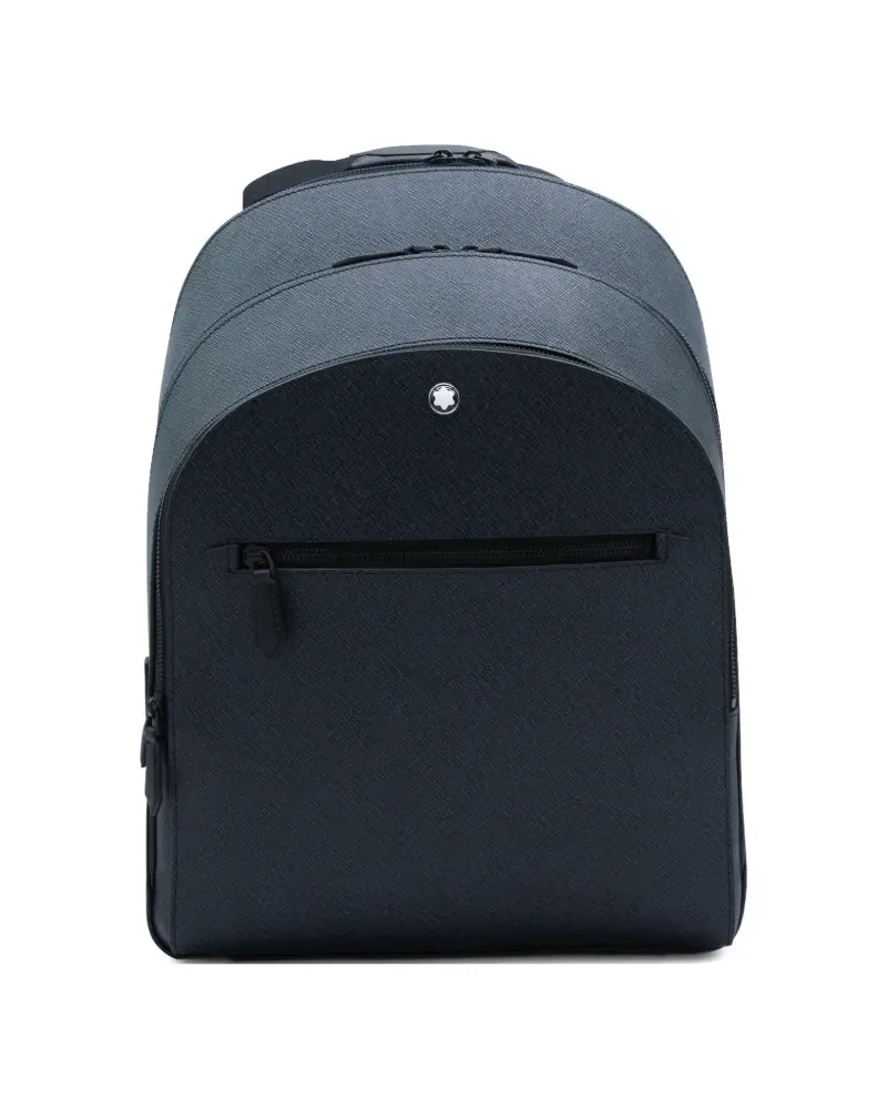 Montblanc Mittelgroßer Rucksack aus Leder - Blau Blau