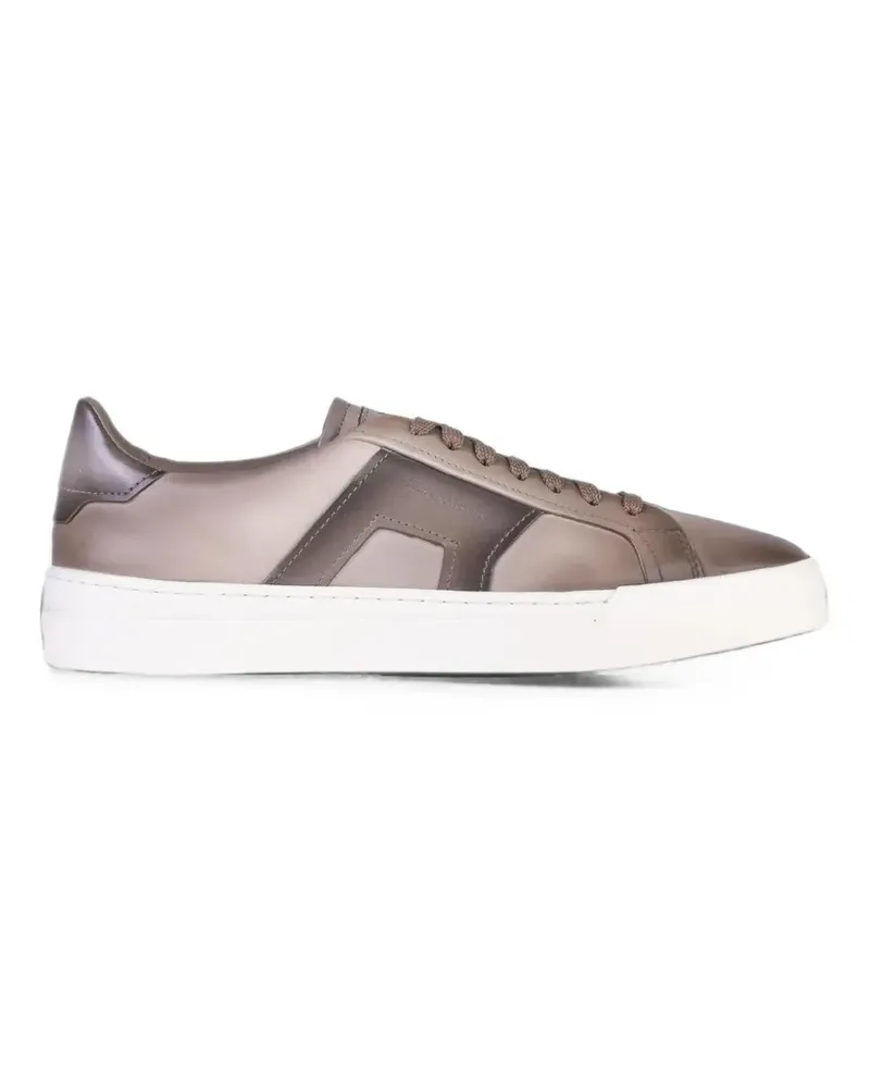 Santoni Sneakers aus Leder mit Farbverlauf-Optik - Braun Braun