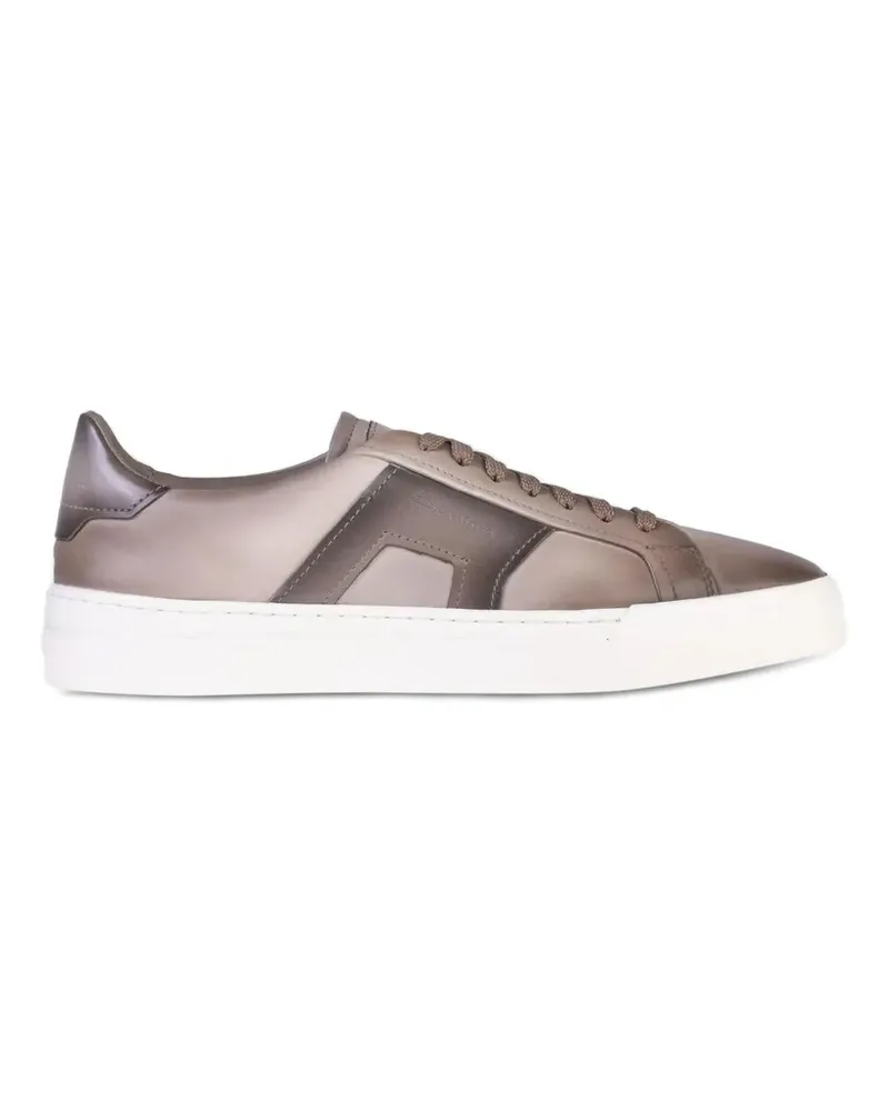 Santoni Sneakers aus Leder mit Farbverlauf-Optik - Braun Braun