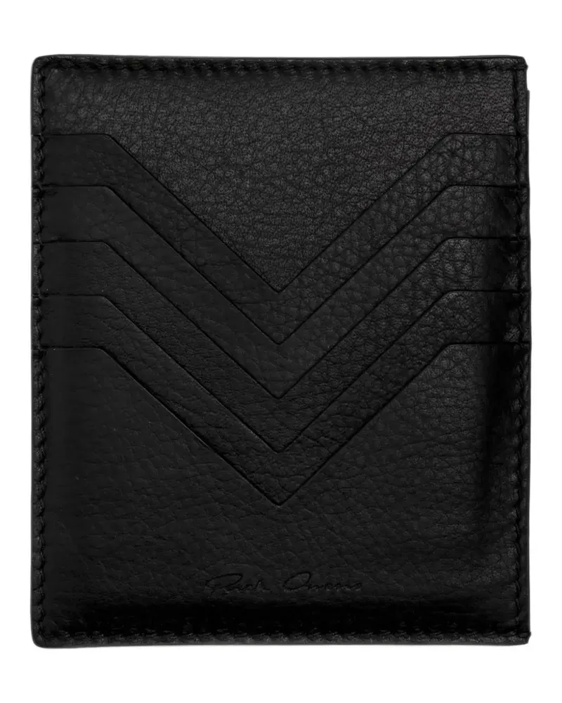 Rick Owens Kartenetui mit Zickzackstich - Schwarz Schwarz