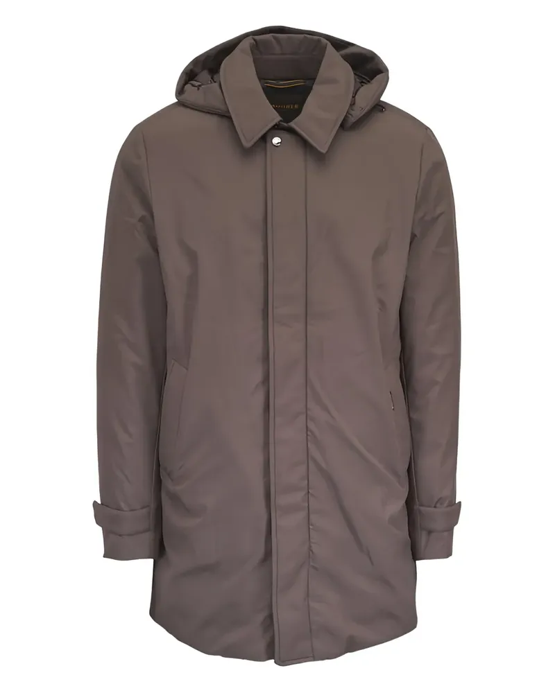 MOORER Vido-SKT hooded coat - Braun Braun