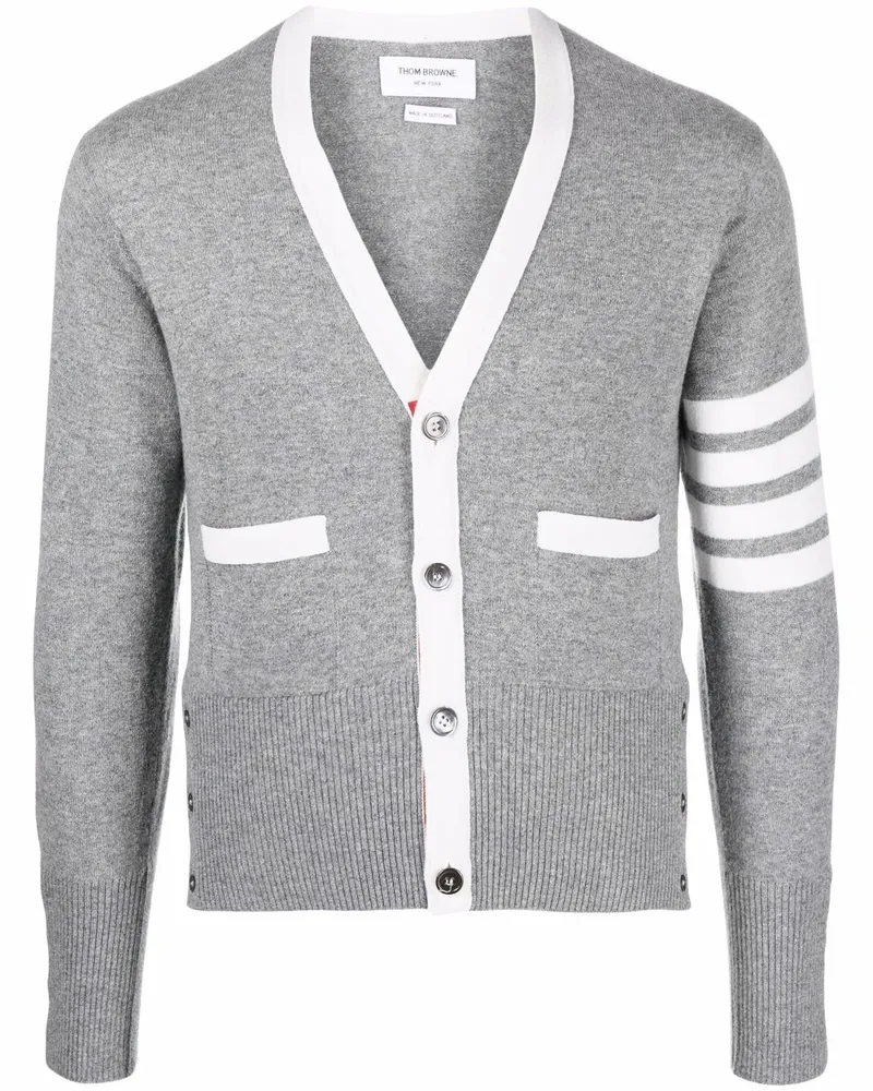 Thom Browne Cardigan mit Streifen - Grau Grau