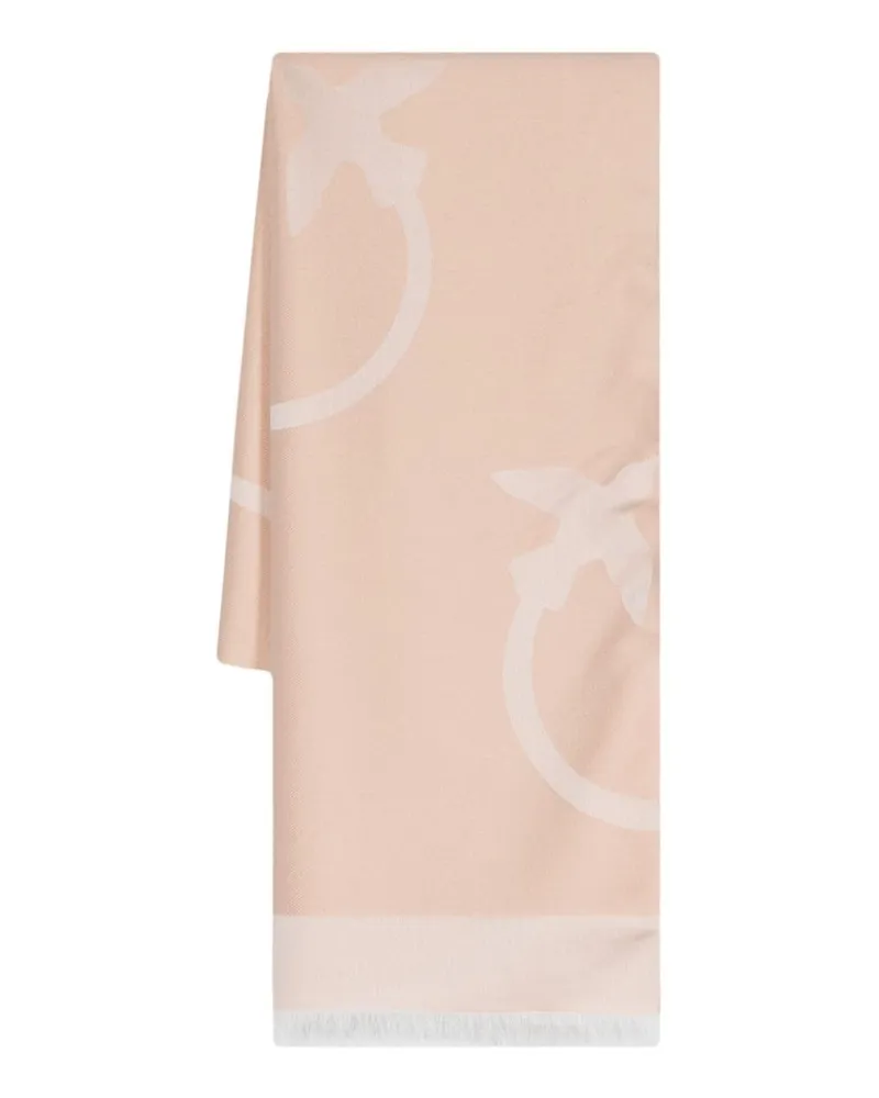 Pinko Schal mit Vogel-Print Rosa