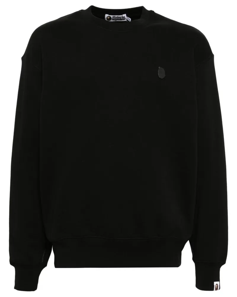 BAPE Sweatshirt mit Logo-Patch - Schwarz Schwarz