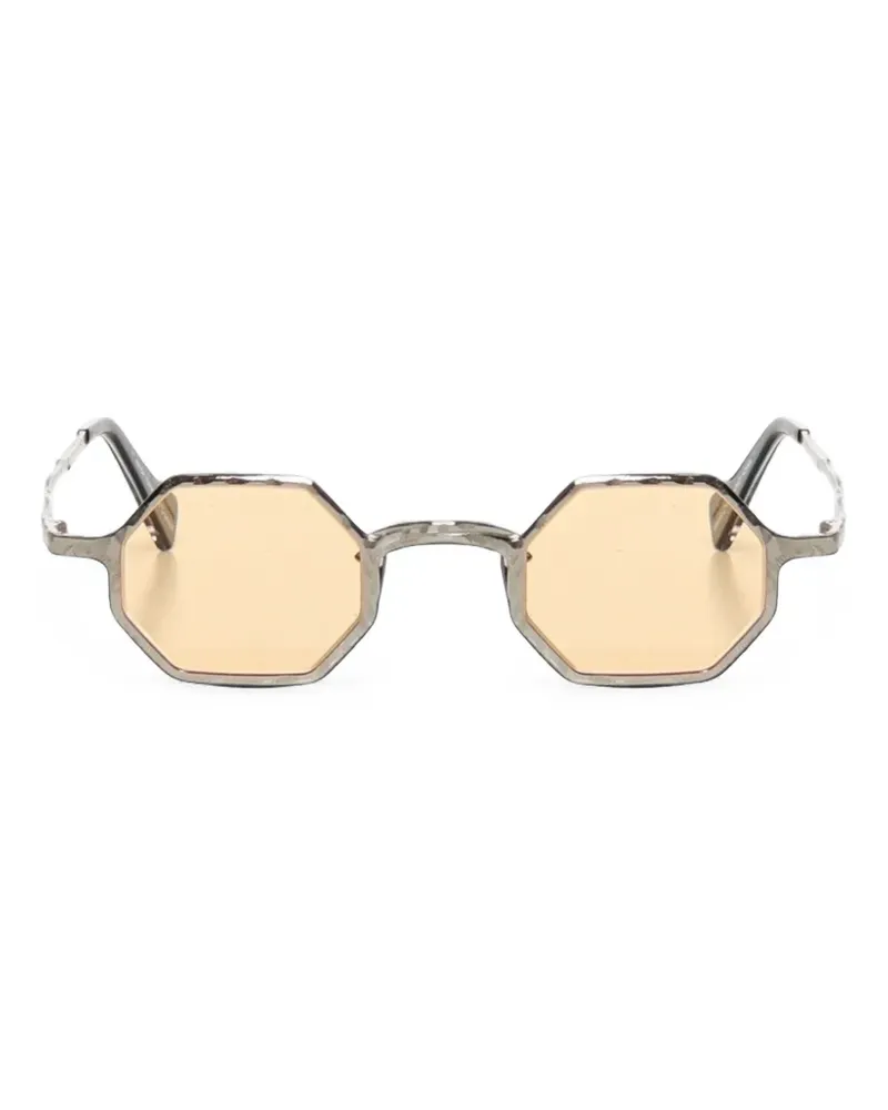 KUBORAUM Z19 Sonnenbrille mit geometrischem Gestell - Silber Silber