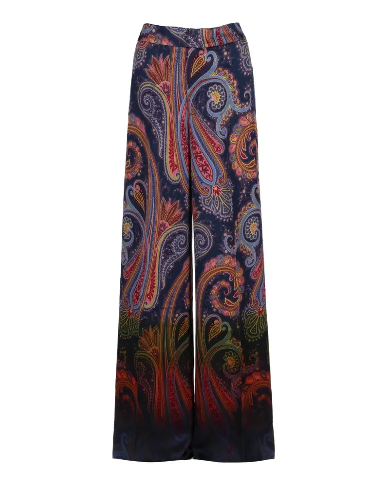 Etro Hose mit Paisley-Print - Blau Blau
