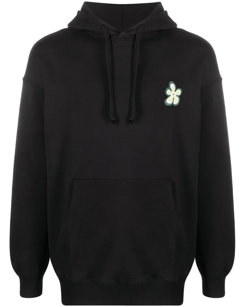Camper Hoodie mit Blumen-Print - Schwarz Schwarz