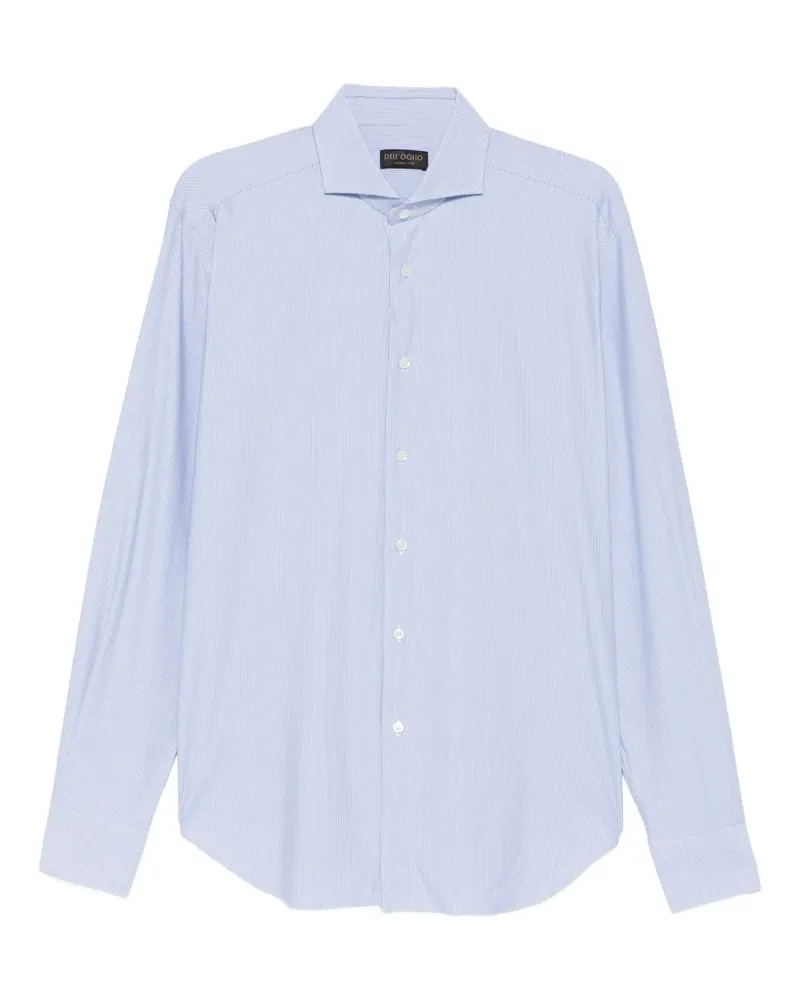 Dell'oglio Gestreiftes Hemd mit Knöpfen - Blau Blau