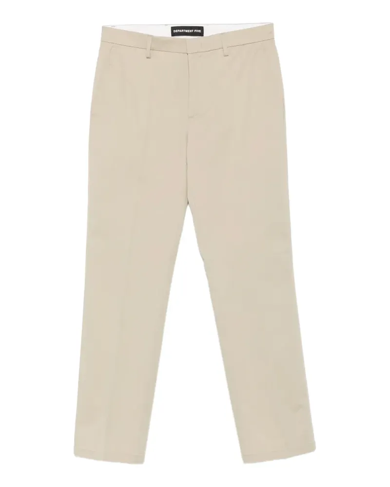 Department 5 Warren logo-patch trousers - Nude Nude