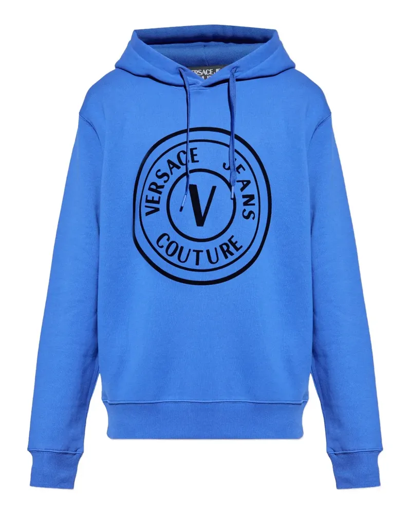 Versace Jeans Hoodie mit Logo-Print - Blau Blau