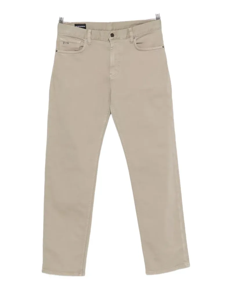 Emporio Armani logo-patch five-pocket jeans - Nude Nude