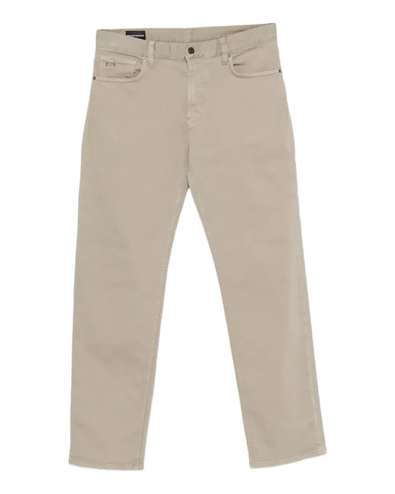 Emporio Armani logo-patch five-pocket jeans - Nude Nude