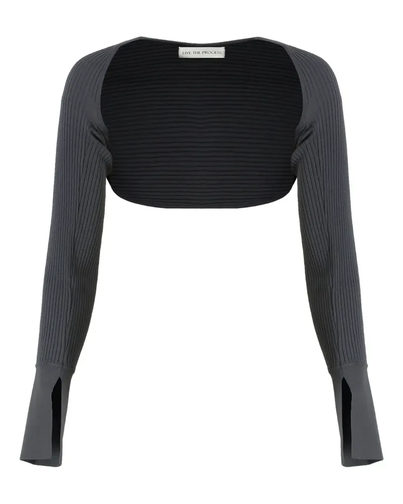 Live The Process Leda ribbed bolero - Grau Grau
