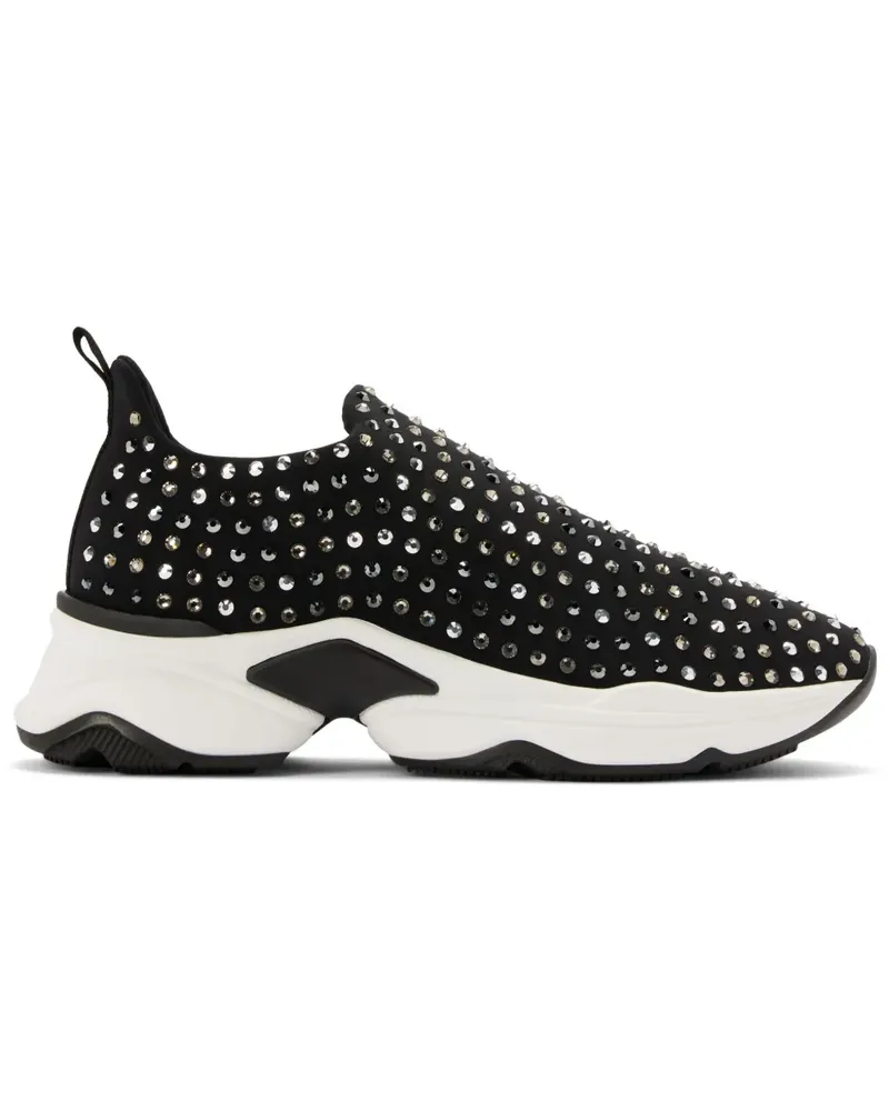 René Caovilla Sneakers mit Strass - Schwarz Schwarz