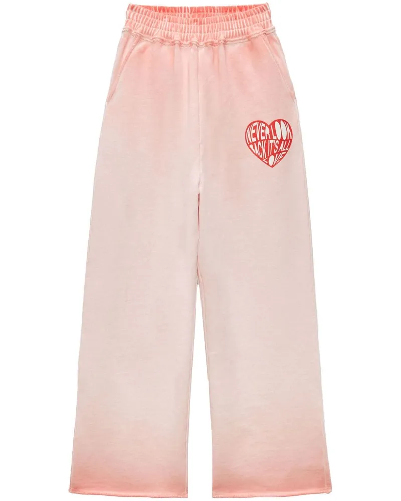 MSGM Jogginghose mit Slogan-Print - Rot Rot
