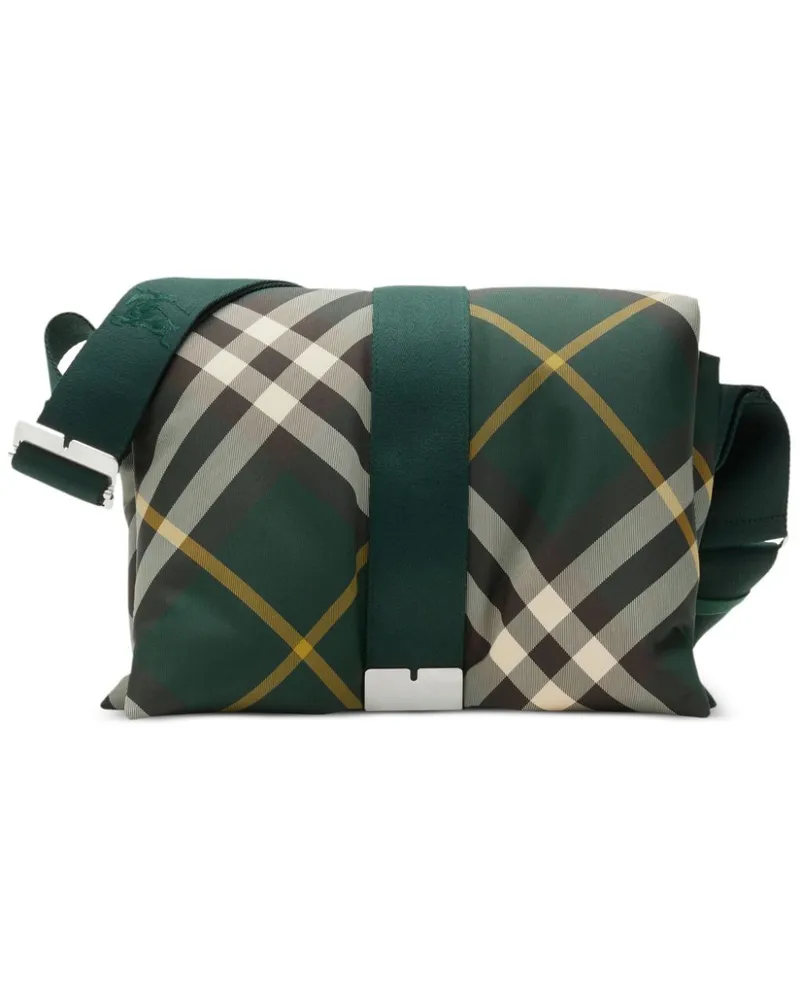Burberry Karierte Pillow Kuriertasche - Grün Grün