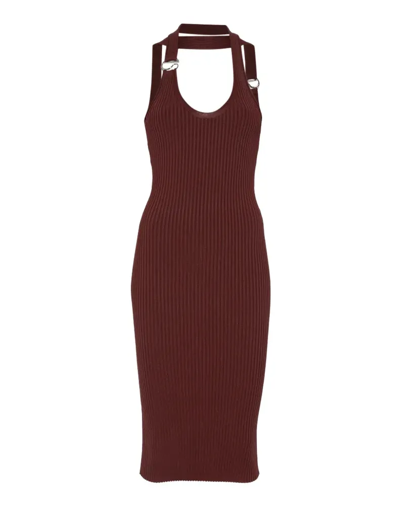 COPERNI ribbed-knit halterneck midi dress - Braun Braun
