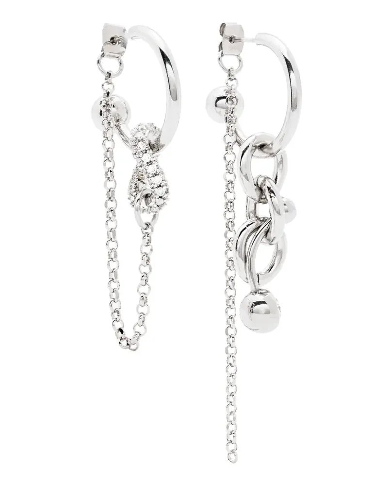 Justine Clenquet Abel Ohrringe mit Kristallen - Silber Silber