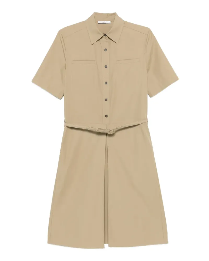 Fendi Midikleid mit kurzen Ärmeln - Nude Nude