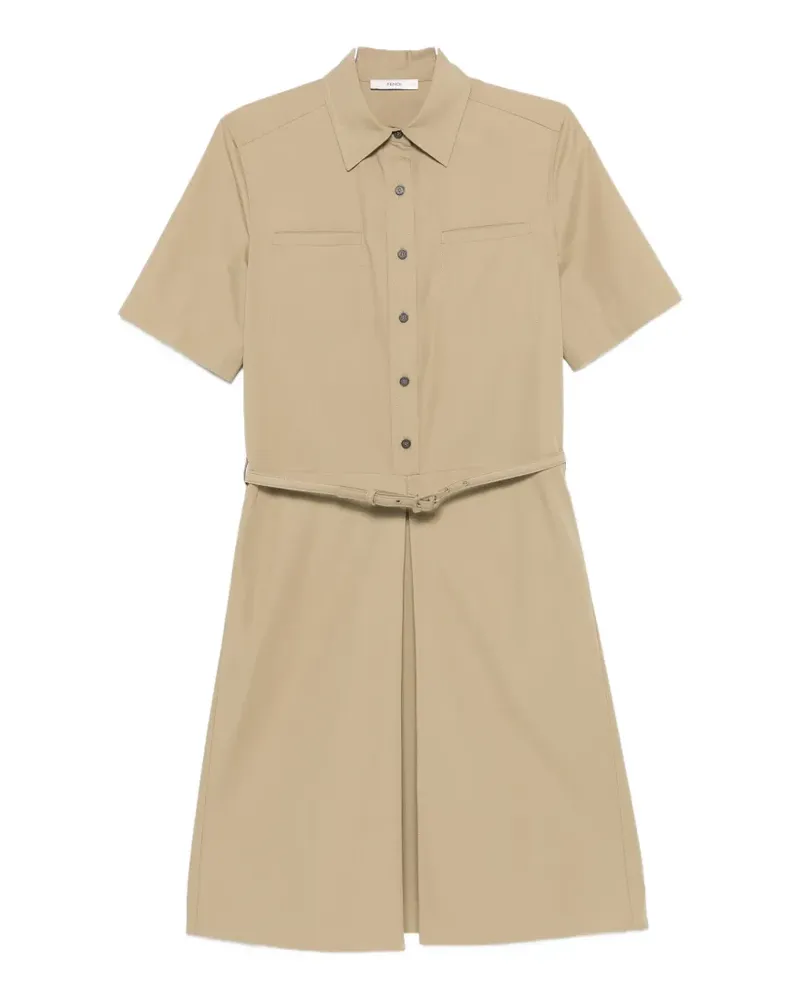 Fendi short-sleeve midi dress - Nude Nude