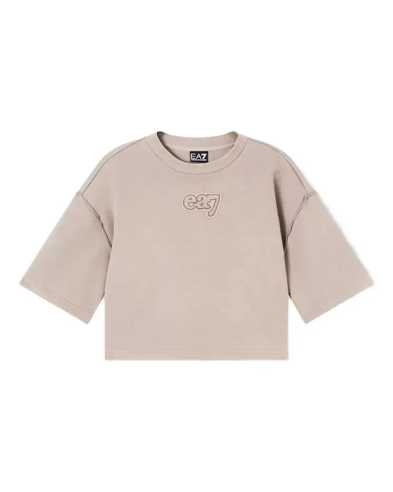 EA7 T-Shirt mit Logo-Patch - Nude Nude