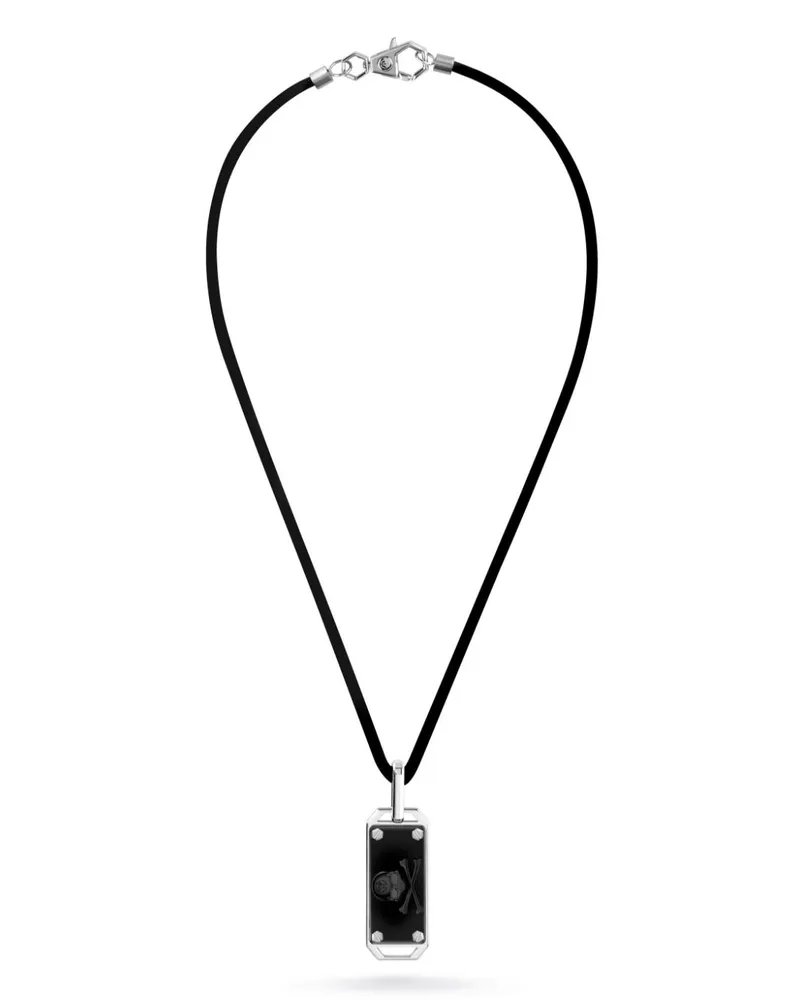 Philipp Plein Halskette mit Totenkopf - Schwarz Schwarz