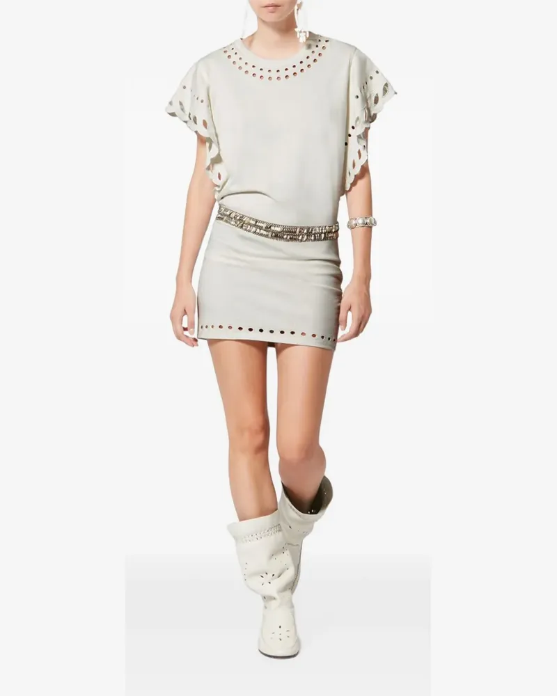 Isabel Marant Minikleid mit Laser-Cuts - Nude Nude