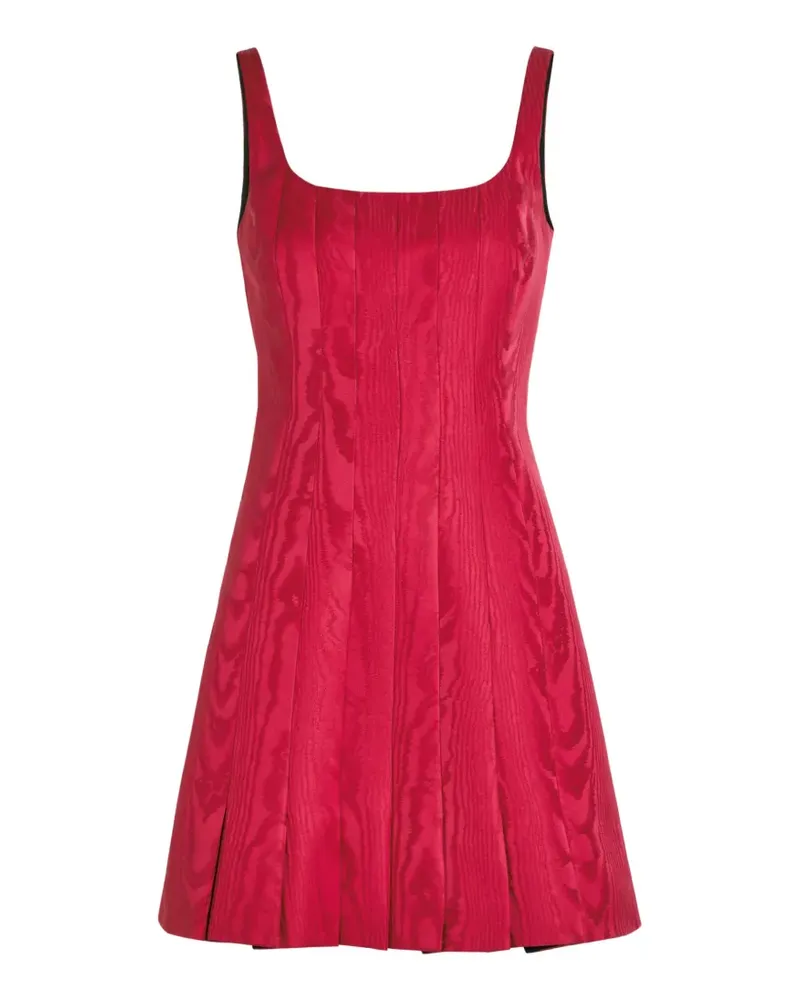 EMILIA WICKSTEAD Sascha moiré-effect pleated mini dress - Rot Rot