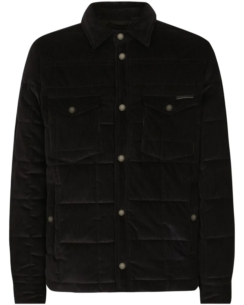 Dolce & Gabbana Hemdjacke aus Cord - Schwarz Schwarz