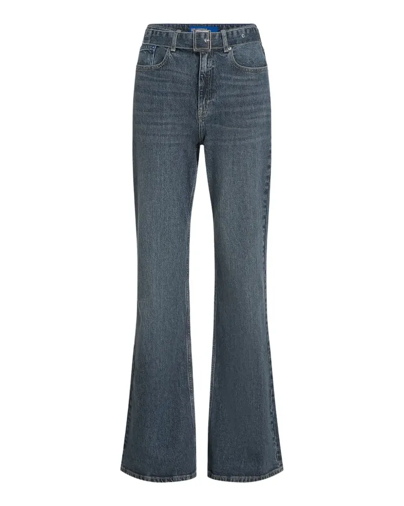 Karl Lagerfeld belted flared jeans - Blau Blau